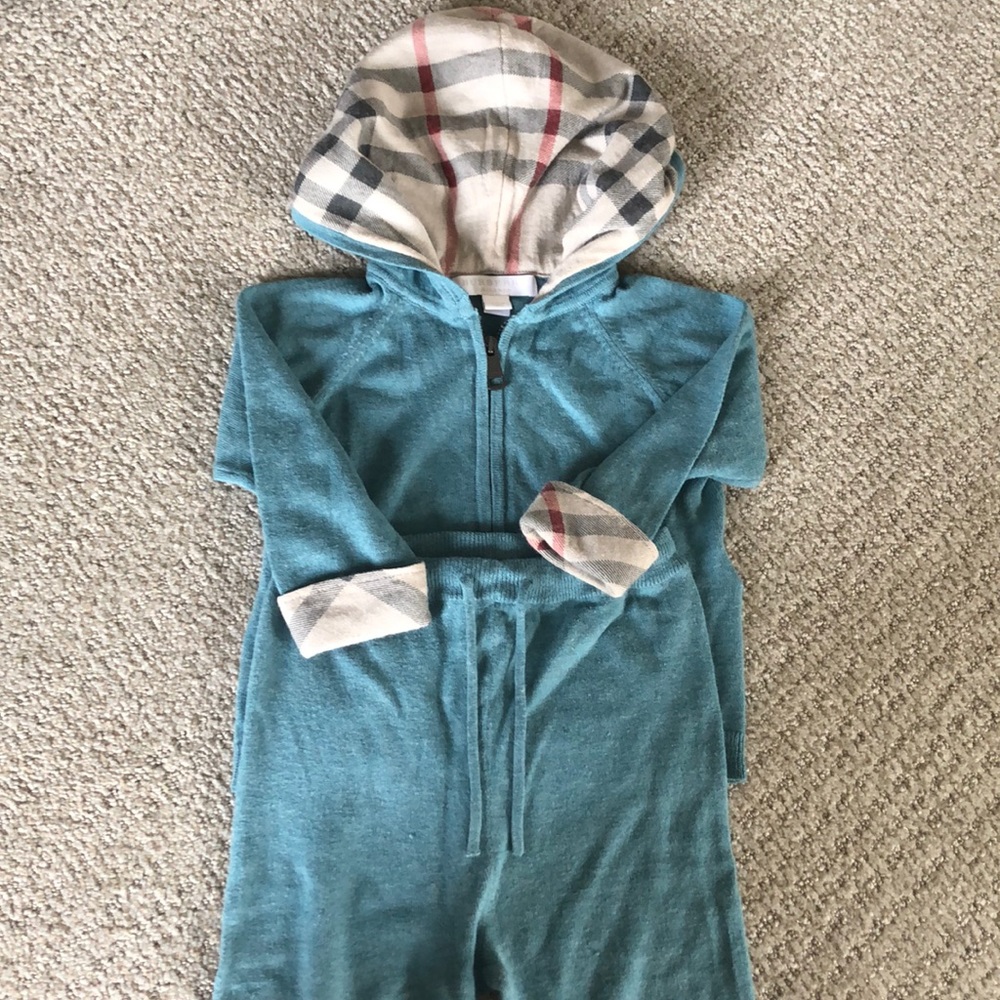 Burberry child set. 12 months. Bloomingdales
